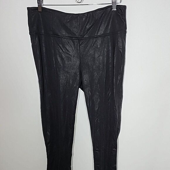 7 For All Mankind Pants - Seven7 Leggings Womens Extra Large Black Faux Leather Fitted